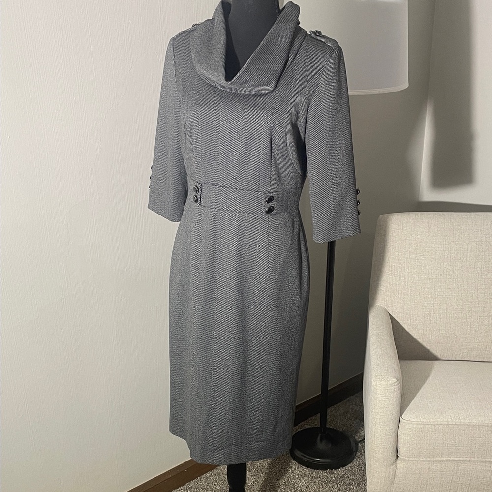 ANTONIO MELANI Charcoal 3/4 Sleeve Dress